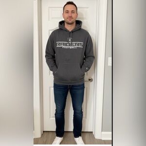 Gray Raiders Football Hoodie